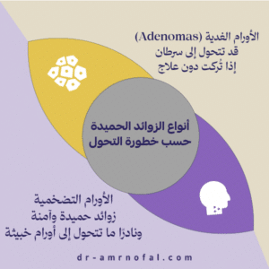 أنواع الزوائد الحميدة حسب خطورة التحول