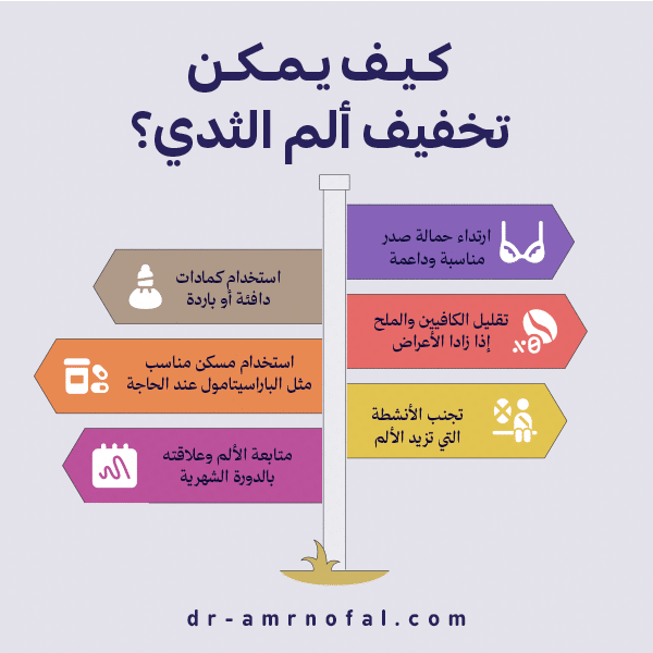 كيف يمكن تخفيف ألم الثدي؟